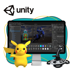 Мир игр на Unity 2D на популярном движке + AI-помощники - КИБЕРшкола программирования для детей, компьютерные курсы для школьников, начинающих и подростков - KIBERone г. Бутырский