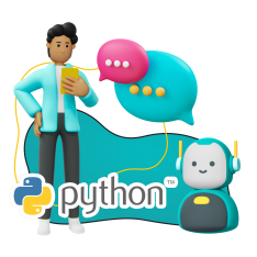 Умный чат-бот на Python - КИБЕРшкола программирования для детей, компьютерные курсы для школьников, начинающих и подростков - KIBERone г. Бутырский