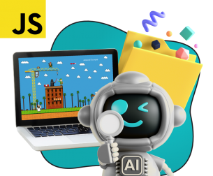 Язык программирования JavaScript + AI. Проектное обучение + геймификация + AI-помощники - КИБЕРшкола программирования для детей, компьютерные курсы для школьников, начинающих и подростков - KIBERone г. Бутырский